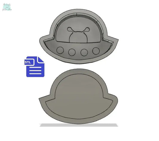 Alien ufo Bath Bomb Mold STL File - for 3D printing - FILE ONLY - Bath Bomb Press Mould Shower Steamer - The Crafts and Glitter Shop