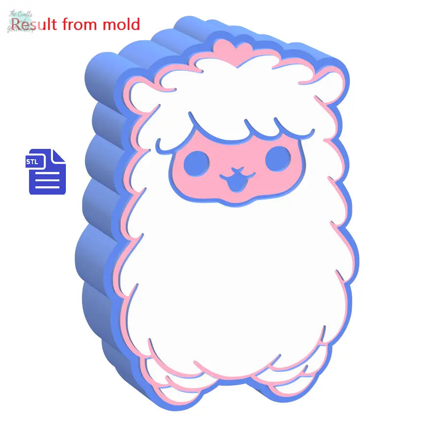 Alpaca Bath Bomb Mold STL File - for 3D printing - FILE ONLY - The Crafts and Glitter Shop