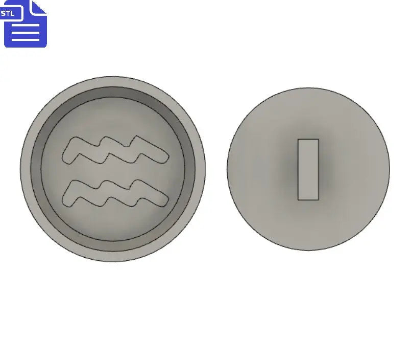 Aquarius Bath Bomb Press STL File - for 3D printing - FILE ONLY - Aquarius Bath Bomb Mold Shower Steamer