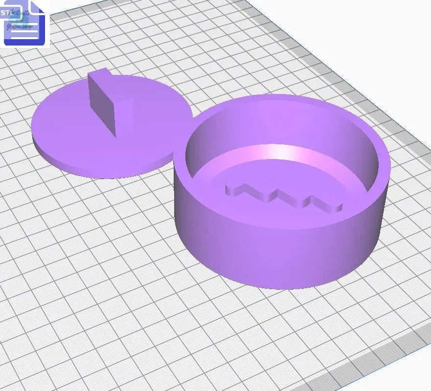 Aquarius Bath Bomb Press STL File - for 3D printing - FILE ONLY - Aquarius Bath Bomb Mold Shower Steamer - The Crafts and Glitter Shop