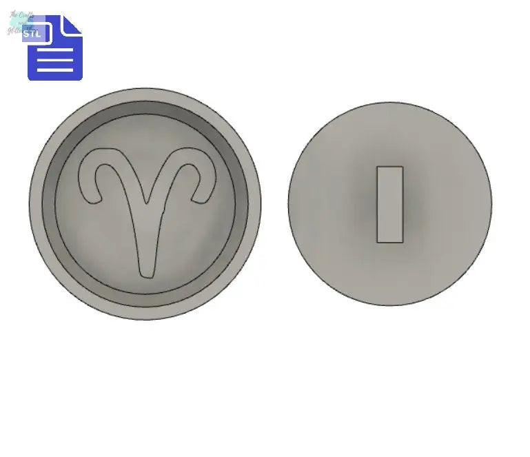Aries Bath Bomb Press STL File - for 3D printing - FILE ONLY - print your own mold to make bath bombs Shower Steamer