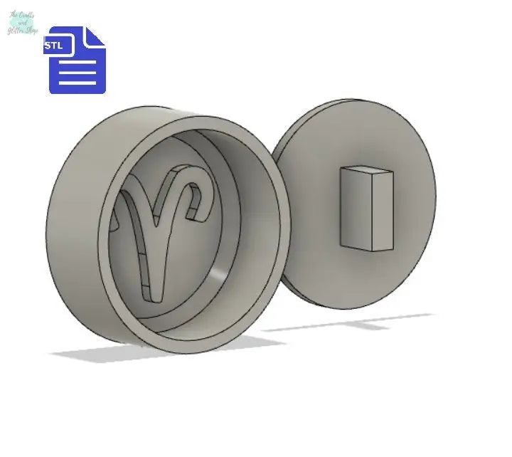 Aries Bath Bomb Press STL File - for 3D printing - FILE ONLY - print your own mold to make bath bombs Shower Steamer - The Crafts and Glitter Shop