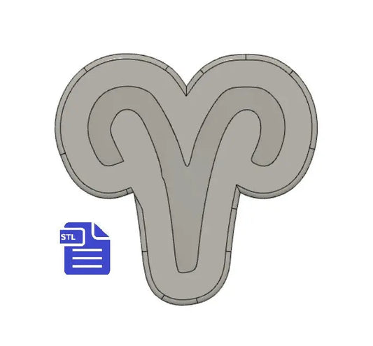Aries Zodiac Sign STL File - for 3D printing - FILE ONLY - The Crafts and Glitter Shop