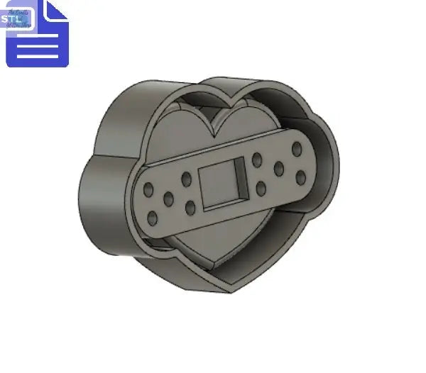 Bandage Heart Mold Tray STL File - for 3D printing - FILE ONLY - with tray to make silicone molds - diy freshies mold - The Crafts and Glitter Shop