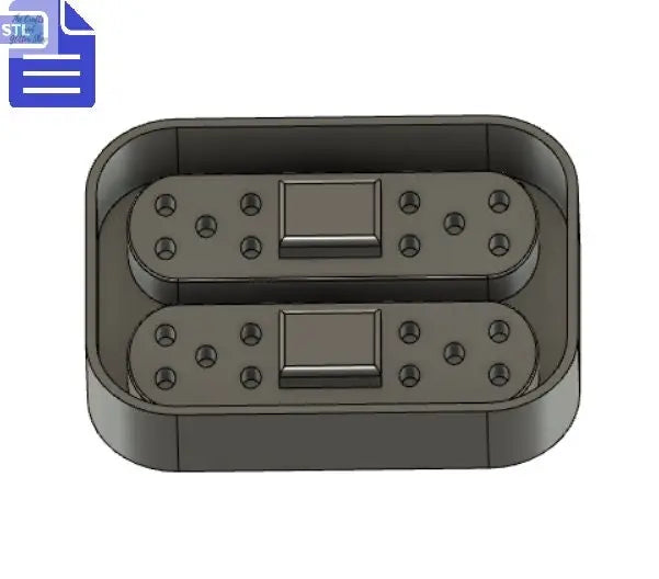 Bandage Mold Tray STL File - for 3D printing - FILE ONLY - with tray to make silicone molds - diy freshies mold - The Crafts and Glitter Shop