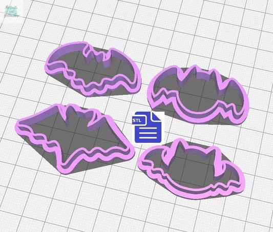 Bat Cookie Cutter STL File - for 3D printing - FILE ONLY - Digital Download - The Crafts and Glitter Shop