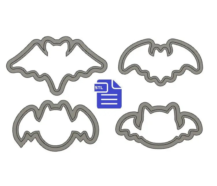 Bat Cookie Cutter STL File - for 3D printing - FILE ONLY - Digital Download - The Crafts and Glitter Shop