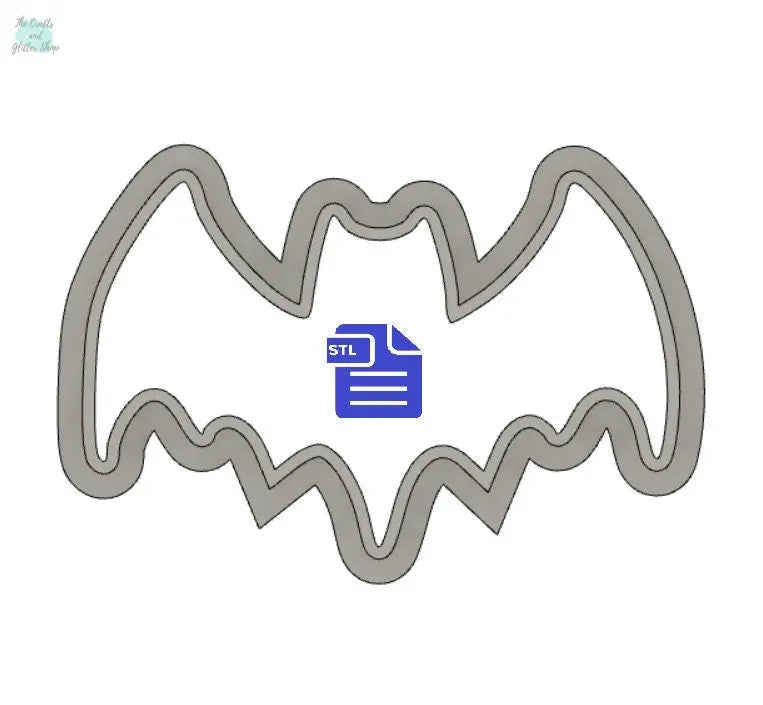 Bat Outline Cookie Cutter STL File - for 3D printing - FILE ONLY - Digital Download - The Crafts and Glitter Shop