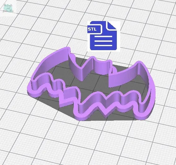 Bat Outline Cookie Cutter STL File - for 3D printing - FILE ONLY - Digital Download - The Crafts and Glitter Shop