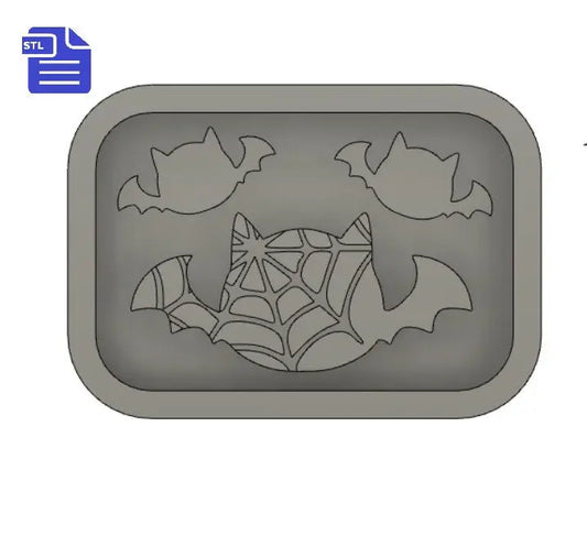 Bat STL File - for 3D printing - FILE ONLY - includes tray to make your own silicone mold - diy freshies mold - The Crafts and Glitter Shop