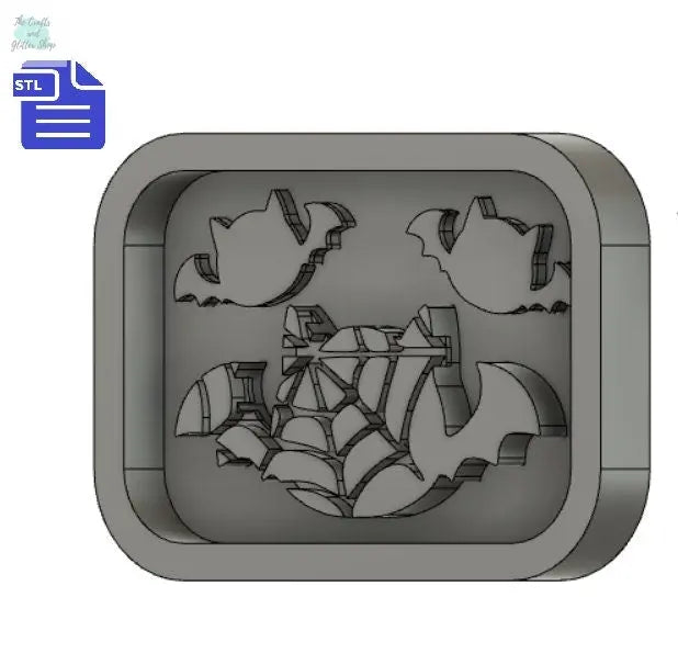 Bat STL File - for 3D printing - FILE ONLY - includes tray to make your own silicone mold - diy freshies mold - The Crafts and Glitter Shop