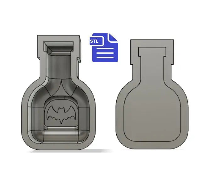 Bat Wings Potion Bath Bomb Mold STL File - for 3D printing - FILE ONLY -  Potion Bottle Bath Bomb Press Mould Shower Steamer - The Crafts and Glitter Shop