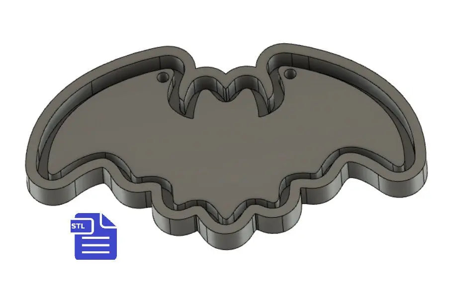 Bat with holes STL File - for 3D printing - FILE ONLY - tray included to make silicone molds - diy freshies mold - The Crafts and Glitter Shop