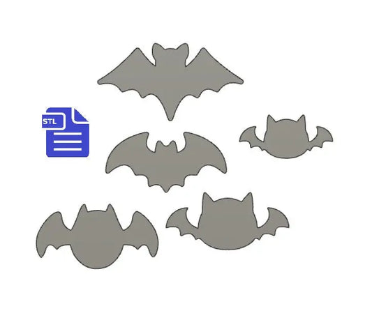 Bats STL File - for 3D printing - FILE ONLY - The Crafts and Glitter Shop