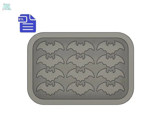 Bats Silicone Mold Tray STL File - for 3D printing - FILE ONLY - for silicone mold making - diy freshies mold - The Crafts and Glitter Shop