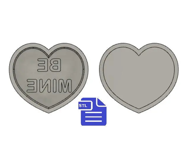 Be Mine Bath Bomb Mold STL File