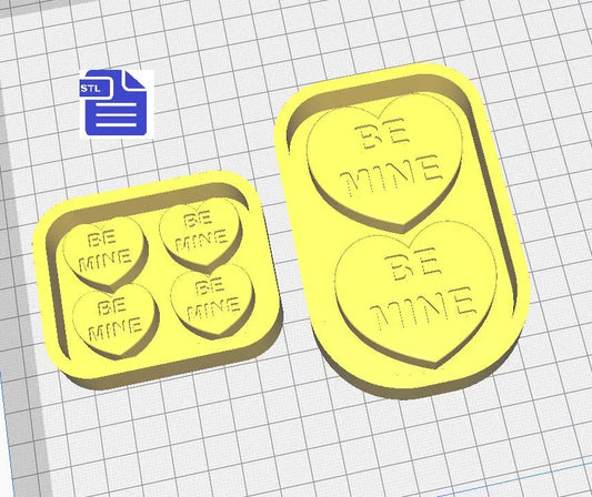 Be Mine Hearts STL File