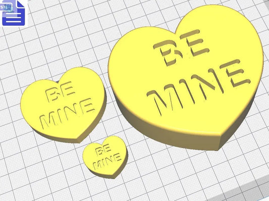 Be Mine Hearts STL File - for 3D printing - FILE ONLY - includes a deep size ideal to make bath bomb or soap molds - The Crafts and Glitter Shop