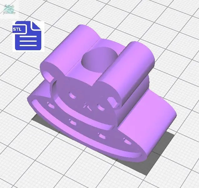 Bear ufo spaceship Straw Topper STL File - for 3D printing - FILE ONLY - Instant Digital Download - The Crafts and Glitter Shop