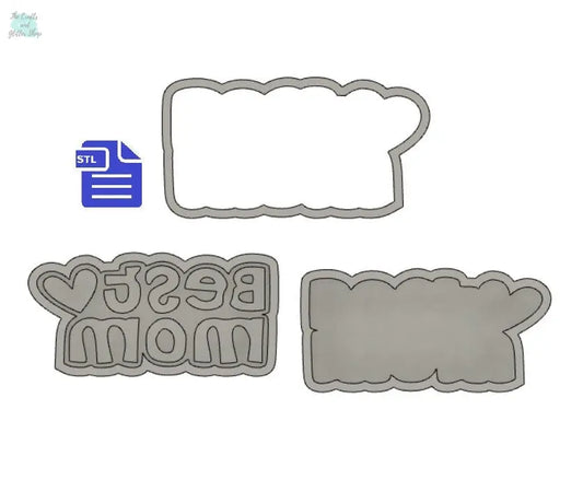Best Mom Bath Bomb Mold STL File - for 3D printing - FILE ONLY - 3 piece Mother's Day Bath Bomb Hand Press Mould - The Crafts and Glitter Shop