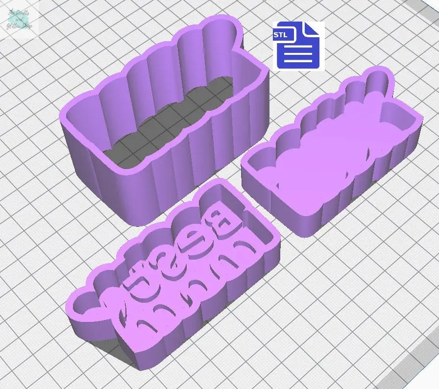 Best Mom Bath Bomb Mold STL File - for 3D printing - FILE ONLY - 3 piece Mother's Day Bath Bomb Hand Press Mould - The Crafts and Glitter Shop
