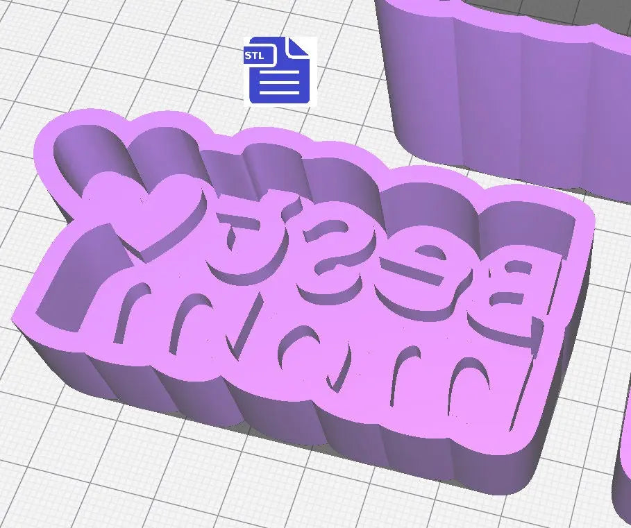 Best Mom Bath Bomb Mold STL File - for 3D printing - FILE ONLY - 3 piece Mother's Day Bath Bomb Hand Press Mould - The Crafts and Glitter Shop