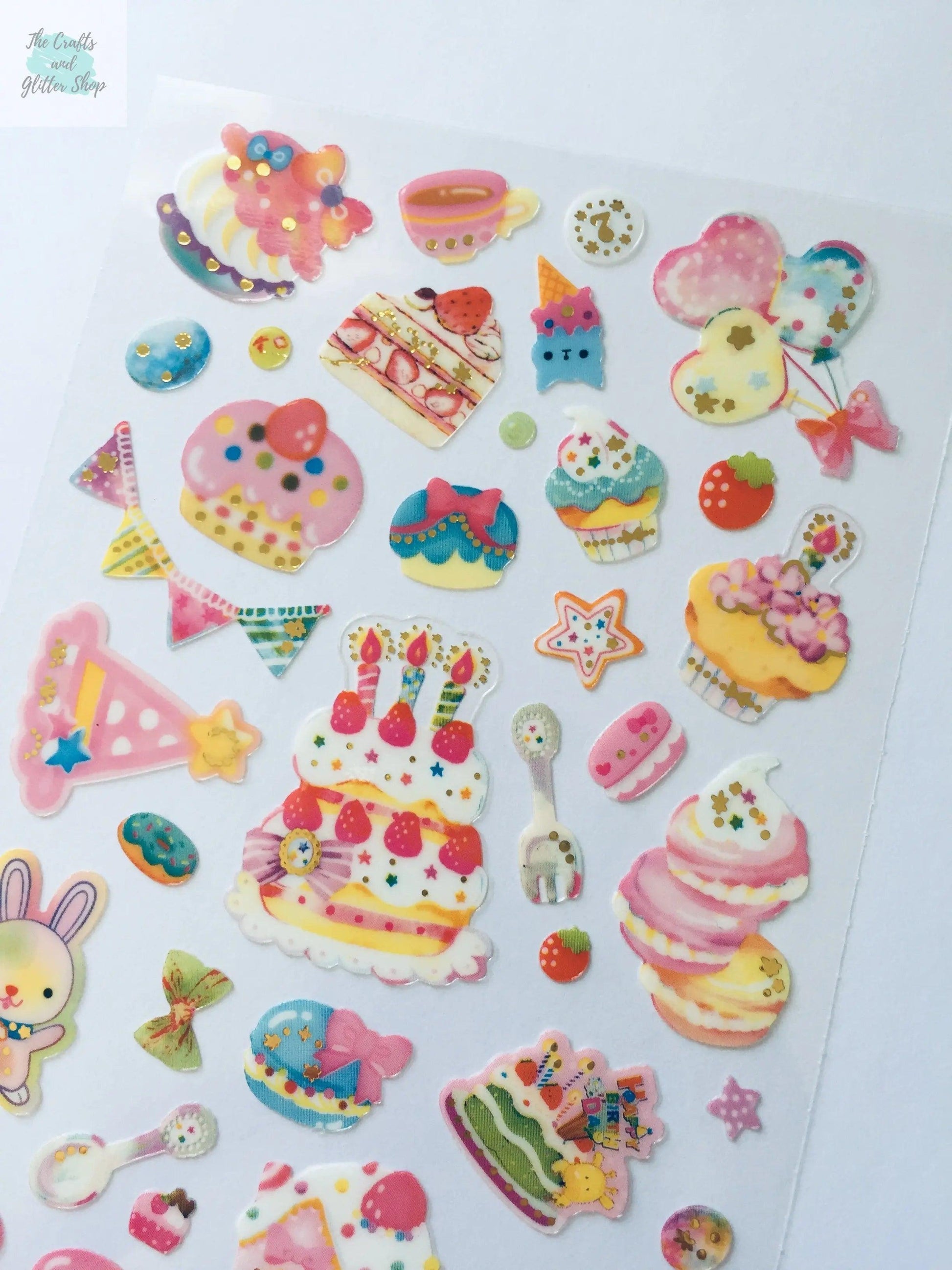 Birthday Party Plastic Stickers