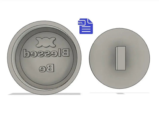 Blessed Be Bath Bomb Mold STL File - for 3D printing - FILE ONLY - Blessed Be Bath Bomb Press Mould with triple moon Shower Steamer - The Crafts and Glitter Shop