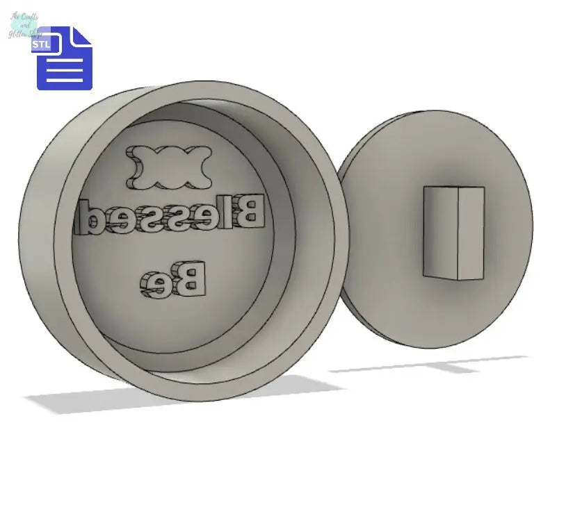 Blessed Be Bath Bomb Mold STL File - for 3D printing - FILE ONLY - Blessed Be Bath Bomb Press Mould with triple moon Shower Steamer - The Crafts and Glitter Shop
