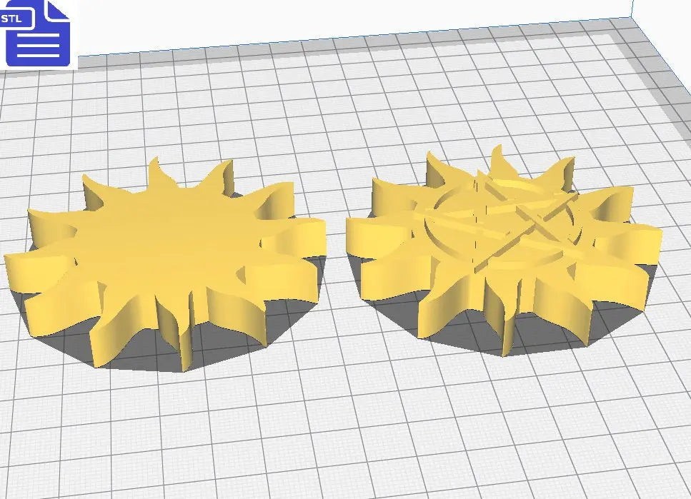 Bohemian Sun STL File - for 3D printing - FILE ONLY - Boho Sun with Pentacle - The Crafts and Glitter Shop