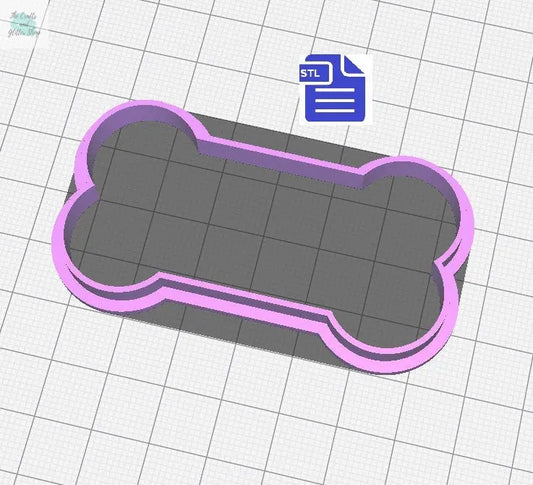 Bone Cookie Cutter STL File - for 3D printing - FILE ONLY - Digital Download - The Crafts and Glitter Shop