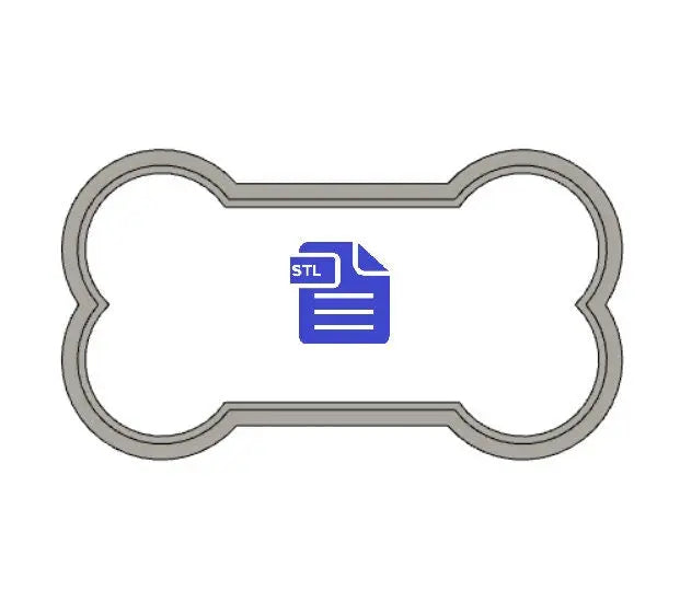 Bone Cookie Cutter STL File - for 3D printing - FILE ONLY - Digital Download - The Crafts and Glitter Shop