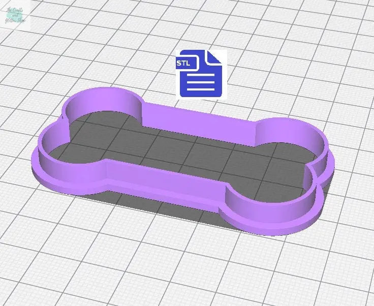 Bone Cookie Cutter STL File - for 3D printing - FILE ONLY - Digital Download - The Crafts and Glitter Shop