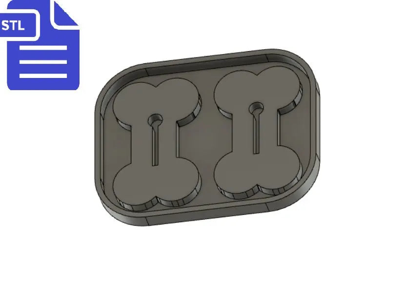 Bone Dog Poop Holder STL File - for 3D printing - FILE ONLY - for silicone mold making - diy freshies mold - The Crafts and Glitter Shop