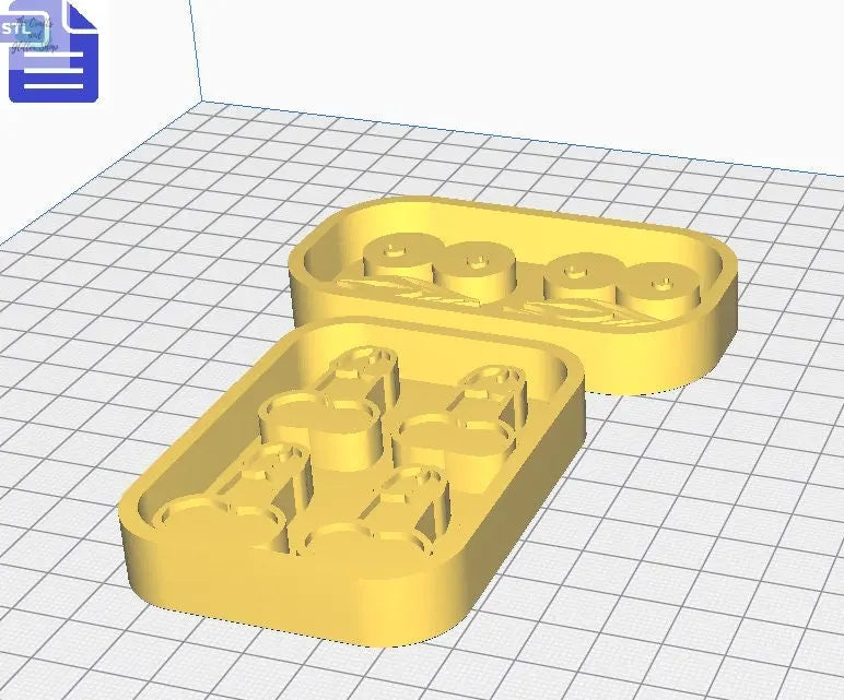 Boobs Vagina Penis Mold Tray STL File - for 3D printing - FILE ONLY - to make your own silicone mold - diy freshies mold