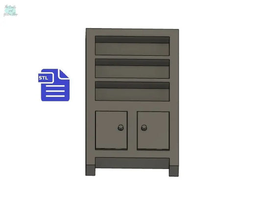 Bookcase STL File - for 3D printing - FILE ONLY - The Crafts and Glitter Shop