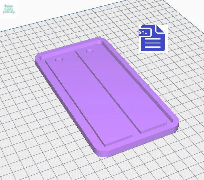 Bookmarks silicone mold STL File - for 3D printing - FILE ONLY - for silicone mold making - includes tray to make your own silicone molds - The Crafts and Glitter Shop