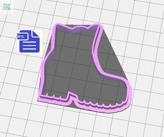 Boots Cookie Cutter STL File - for 3D printing - FILE ONLY - Instant Digital Download - The Crafts and Glitter Shop