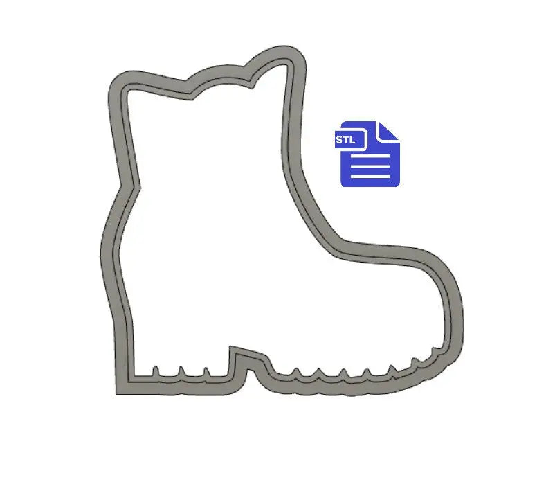 Boots Cookie Cutter STL File - for 3D printing - FILE ONLY - Instant Digital Download - The Crafts and Glitter Shop