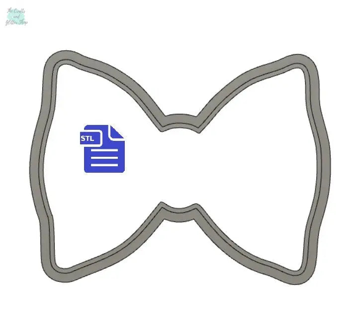 Bow Cookie Cutter STL File - for 3D printing - FILE ONLY - Digital Download - The Crafts and Glitter Shop