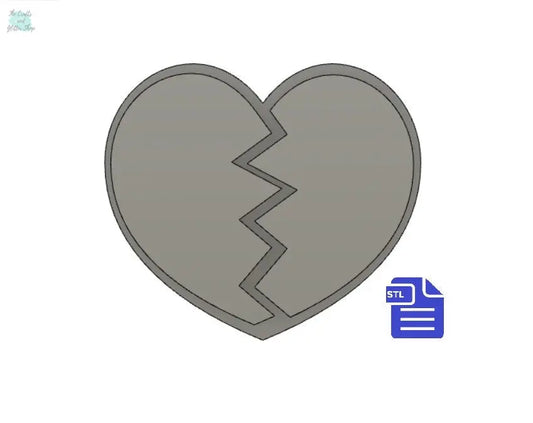 Broken Heart STL File - for 3D printing - FILE ONLY - The Crafts and Glitter Shop