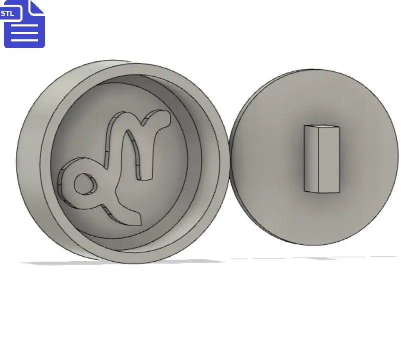Capricorn Bath Bomb Press STL File - for 3D printing - FILE ONLY - Capricorn Bath Bomb Mold Shower Steamer