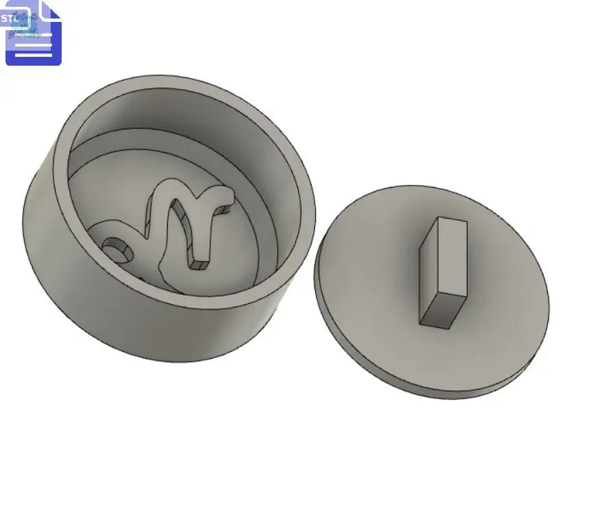 Capricorn Bath Bomb Press STL File - for 3D printing - FILE ONLY - Capricorn Bath Bomb Mold Shower Steamer