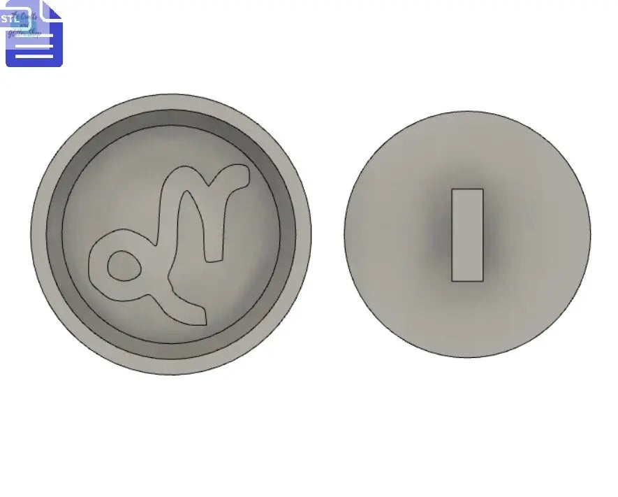 Capricorn Bath Bomb Press STL File - for 3D printing - FILE ONLY - Capricorn Bath Bomb Mold Shower Steamer - The Crafts and Glitter Shop