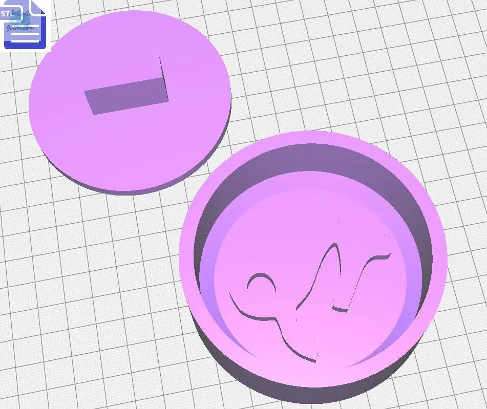 Capricorn Bath Bomb Press STL File - for 3D printing - FILE ONLY - Capricorn Bath Bomb Mold Shower Steamer