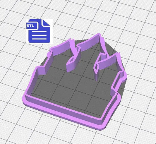 Castle Cookie Cutter STL File - for 3D printing - FILE ONLY - Digital Download - The Crafts and Glitter Shop