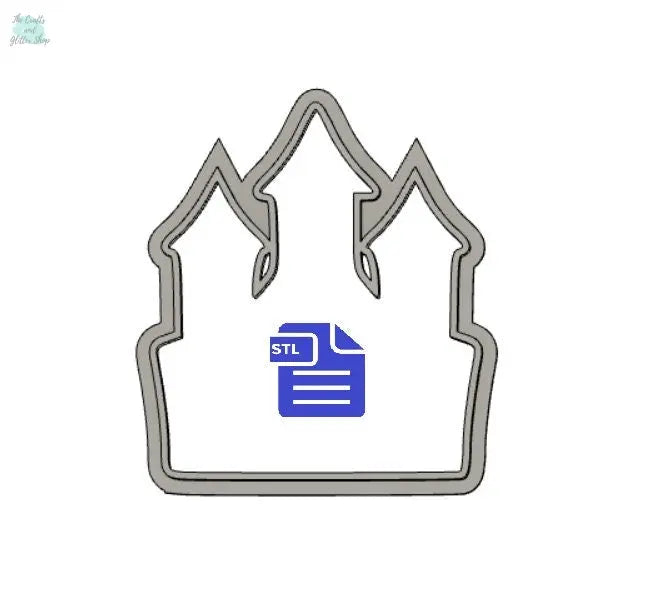 Castle Cookie Cutter STL File - for 3D printing - FILE ONLY - Digital Download - The Crafts and Glitter Shop