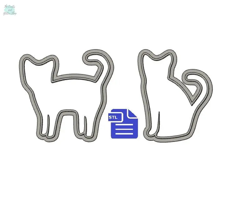Cat Cookie Cutter STL File - for 3D printing - FILE ONLY - Digital Download - The Crafts and Glitter Shop