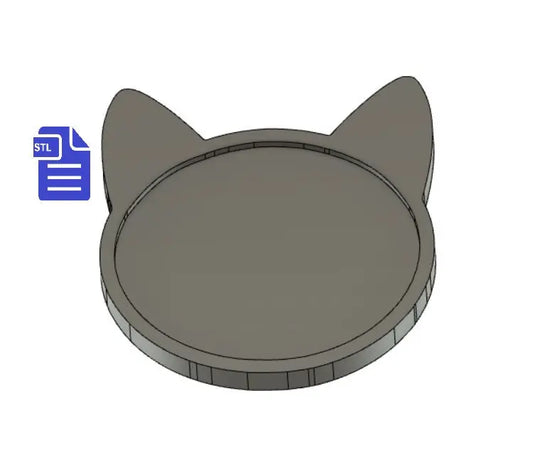 Cat Head Coaster STL File - for 3D printing - FILE ONLY - The Crafts and Glitter Shop