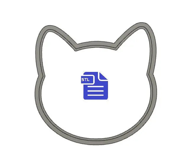 Cat Head Cookie Cutter STL File - for 3D printing - FILE ONLY - Digital Download - The Crafts and Glitter Shop
